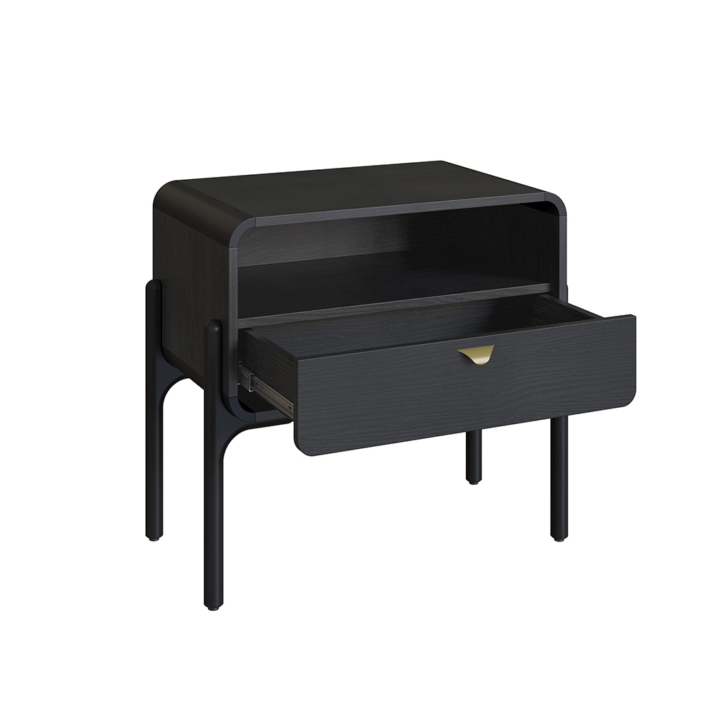 Mesa de noche negra - Imagen 2