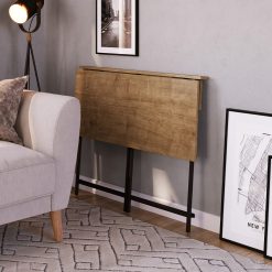 Alternative view of Escritorio compacto de madera con base negra