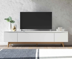 Mueble para TV Off-White Fosco/Natural