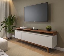Mueble para TV Off-White Fosco/Canella